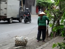Spazzina al lavoro